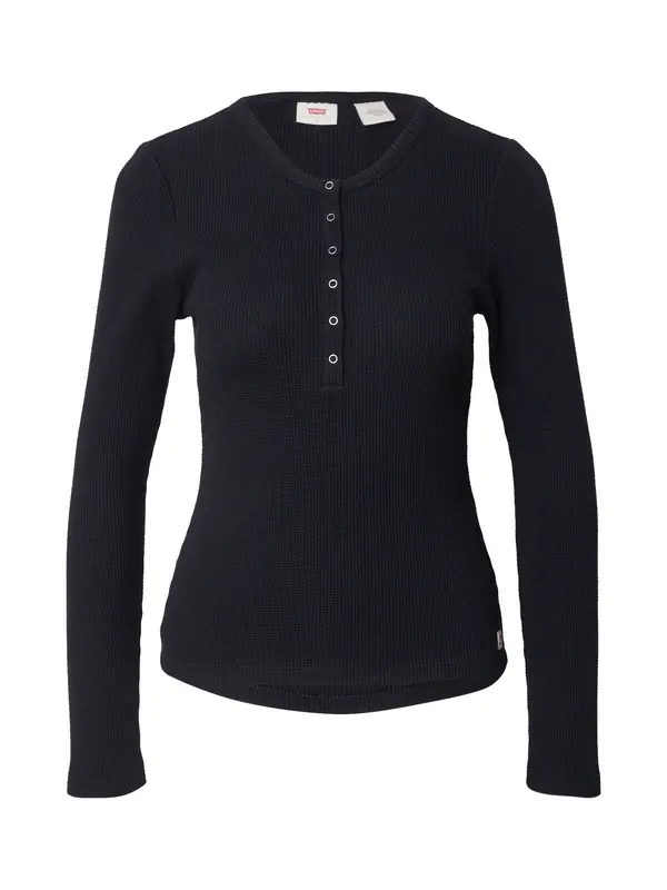 Levi's LEVI'S ® Majica 'Dry Goods Waffle Henley'  crna