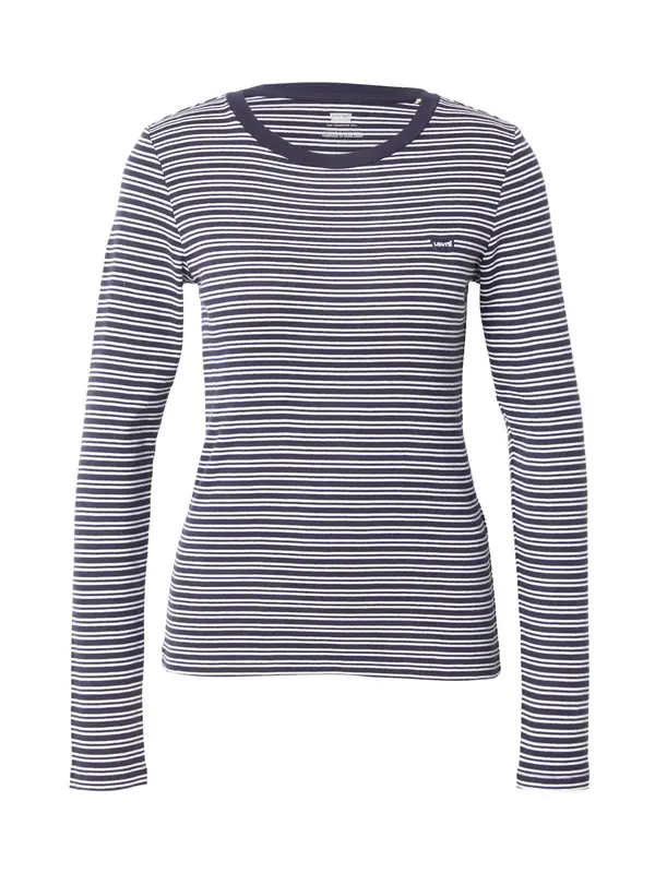 LEVI'S ® LEVI'S ® Majica 'Essential Housemark Long Sleeve Tee'  mornarsko plava / bijela