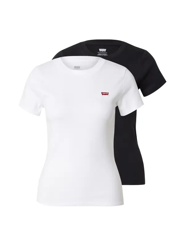 Levi's LEVI'S ® Majica 'Essential Tee (2-Pack)'  crna / bijela