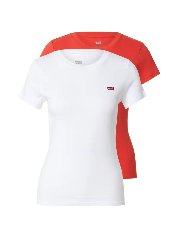 Levi's LEVI'S ® Majica 'Essential Tee (2-Pack)'  crvena / bijela