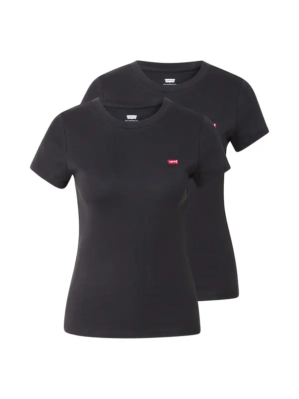 Levi's LEVI'S ® Majica 'Essential Tee (2-Pack)'  crvena / crna / bijela