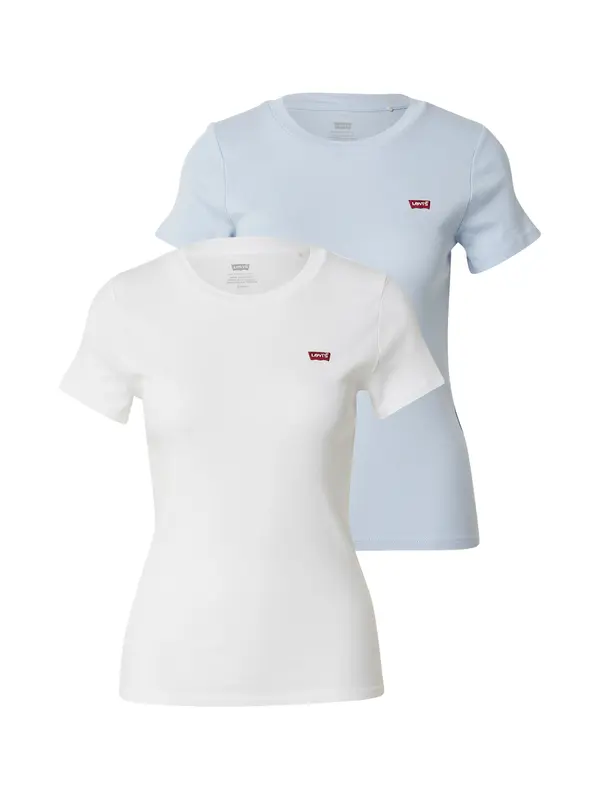 Levi's LEVI'S ® Majica 'Essential Tee (2-Pack)'  pastelno plava / bijela
