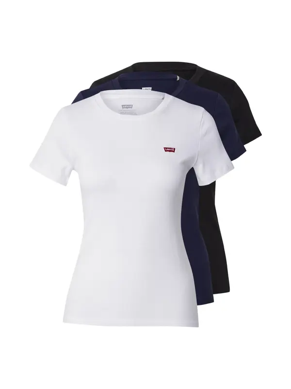 Levi's LEVI'S ® Majica 'Essential Tee (3-Pack)'  plava / crna / bijela