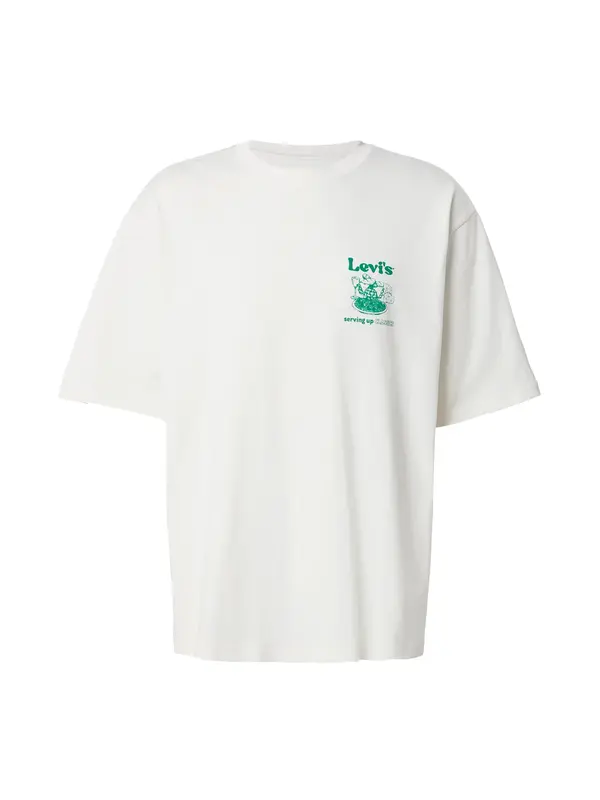 Levi's LEVI'S ® Majica 'Half Sleeve Tee'  zelena / bijela
