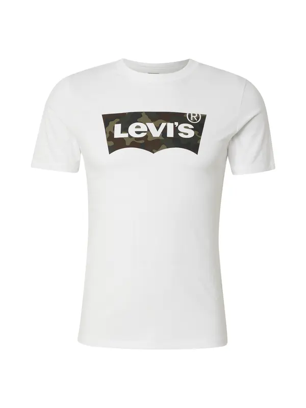 LEVI'S ® LEVI'S ® Majica 'Housemark Graphic T-Shirt'  tamno smeđa / kaki / tamno zelena / bijela