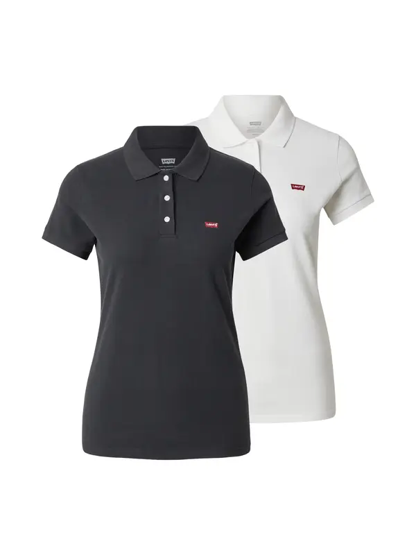 Levi's LEVI'S ® Majica 'Housemark Polo Shirt (2-Pack)'  crna / bijela