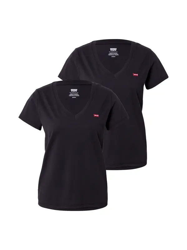 Levi's LEVI'S ® Majica 'Perfect V-Neck Tee (2-Pack)'  crvena / crna / bijela