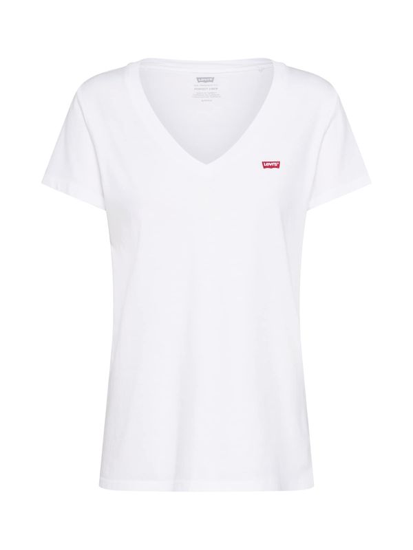 LEVI'S ® LEVI'S ® Majica 'Perfect Vneck'  crvena / bijela