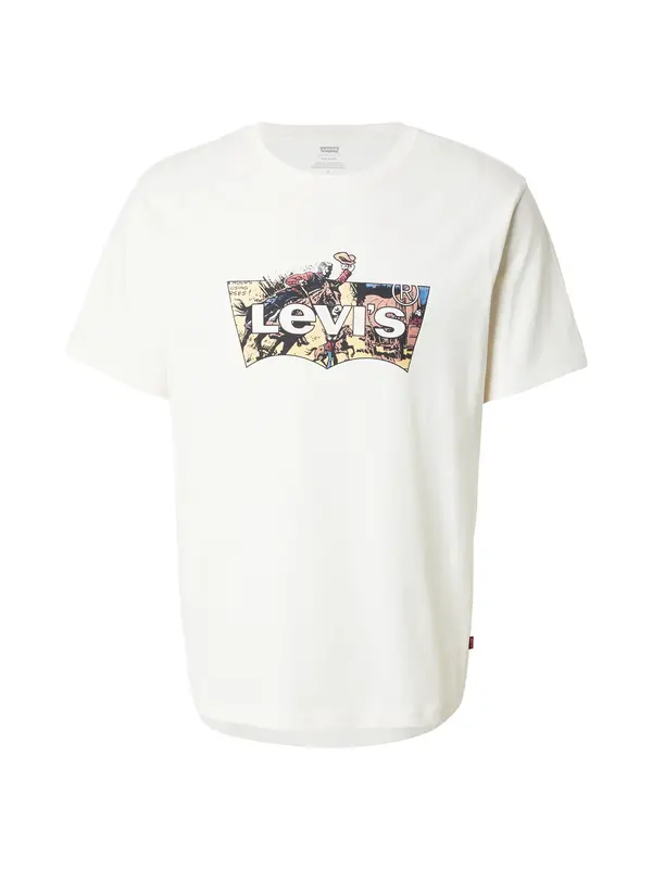 Levi's LEVI'S ® Majica 'Relaxed Fit Tee'  boja devine dlake (camel) / svijetlonarančasta / crna / prljavo bijela
