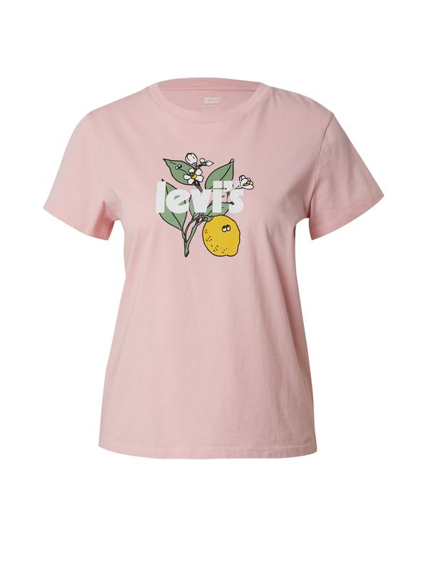 LEVI'S ® LEVI'S ® Majica 'THE PERFECT'  med / kraljevski zelena / svijetloroza / bijela