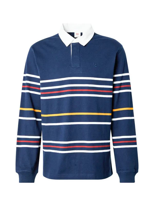 LEVI'S ® LEVI'S ® Majica 'Union Rugby Shirt'  tamno plava / zlatno žuta / crvena / bijela