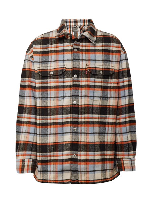 LEVI'S ® LEVI'S ® Prijelazna jakna 'Lakeshore Overshirt'  svijetloplava / narančasta / crna