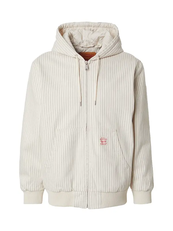 LEVI'S ® LEVI'S ® Prijelazna jakna 'Potrero Denim Hoodie'  grafit siva / bijeli traper