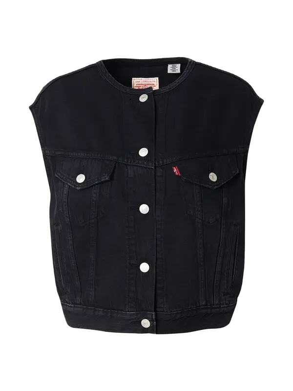 Levi's LEVI'S ® Prsluk 'Collarless Shrunken '90s Trucker Vest'  crni traper
