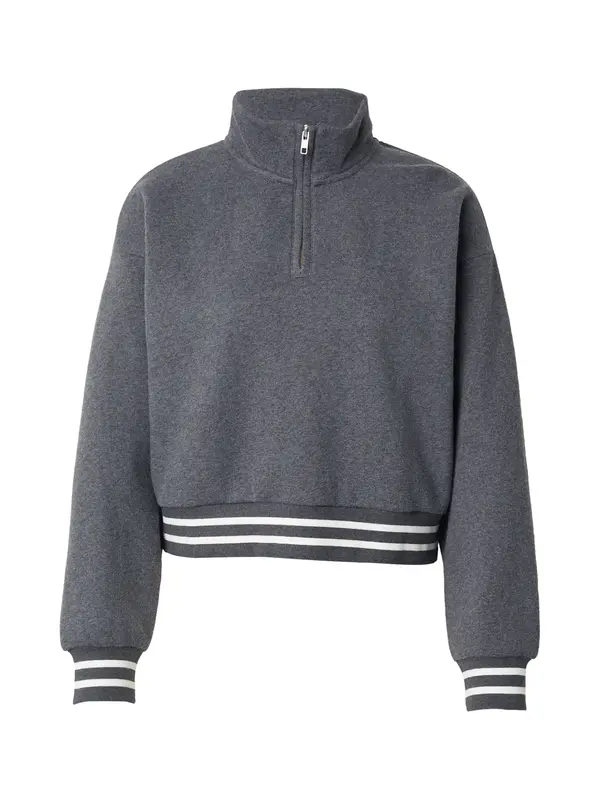 Levi's LEVI'S ® Sweater majica 'Everyday Quarter Zip Sweatshirt'  siva melange / bijela