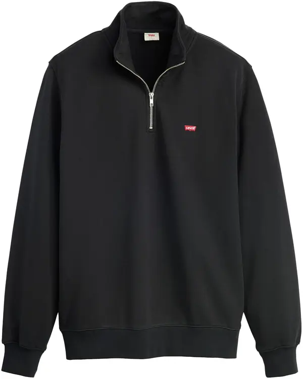LEVI'S ® LEVI'S ® Sweater majica 'Original Housemark Quarter-Zip Pullover'  crvena / crna / bijela