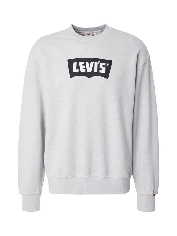 Levi's LEVI'S ® Sweater majica 'Premium Graphic Crewneck Sweatshirt'  svijetlosiva / crna / bijela