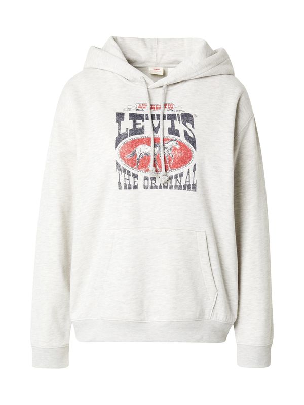 LEVI'S ® LEVI'S ® Sweater majica  siva melange / crvena / crna