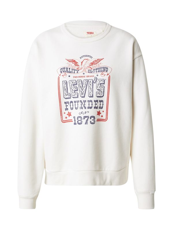 LEVI'S ® LEVI'S ® Sweater majica  tamno ljubičasta / klasično crvena / bijela