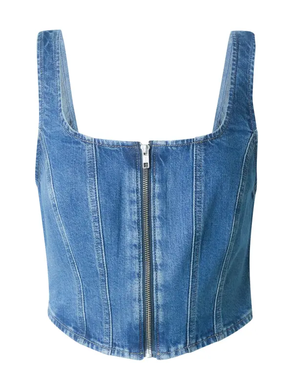 Levi's LEVI'S ® Top 'Seamed Zip Bustier Top'  plavi traper