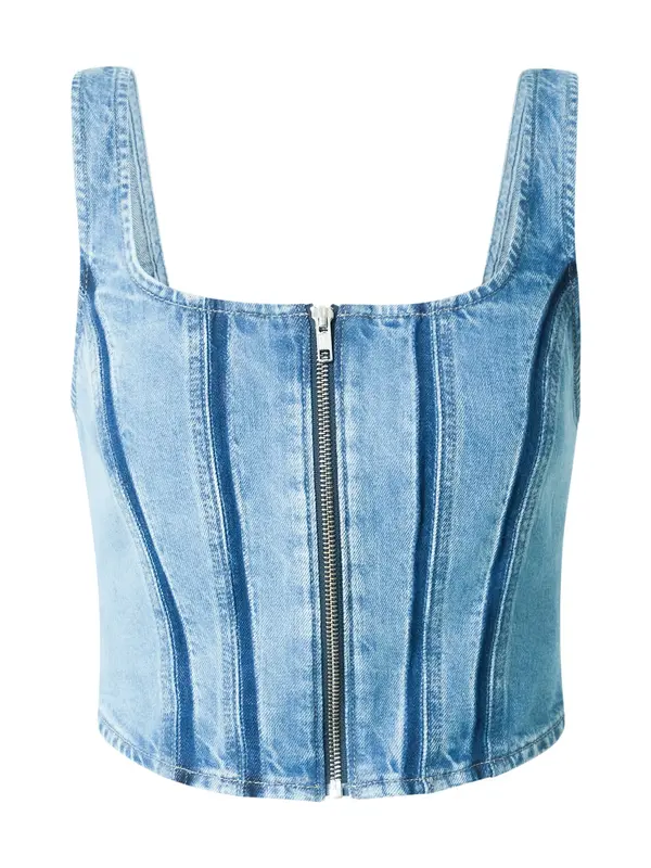 Levi's LEVI'S ® Top 'Seamed Zip Bustier Top'  plavi traper
