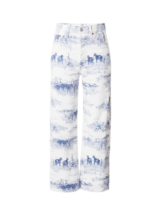 LEVI'S ® LEVI'S ® Traperice 'Ribcage Straight Ankle'  plava / bijela
