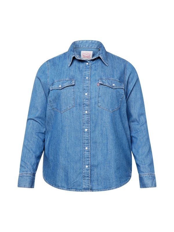 Levi's® Plus Levi's® Plus Bluza 'PL Iconic Western'  plavi traper