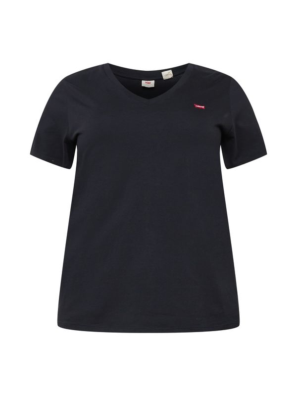 Levi's® Plus Levi's® Plus Majica 'PL V Neck Tee'  crvena / crna / bijela
