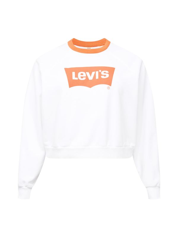 Levi's® Plus Levi's® Plus Sweater majica 'PL Vintage Raglan Crew'  narančasta / bijela