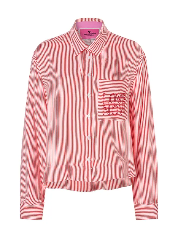 LIEBLINGSSTÜCK LIEBLINGSSTÜCK Bluza 'EceL'  crvena / bijela