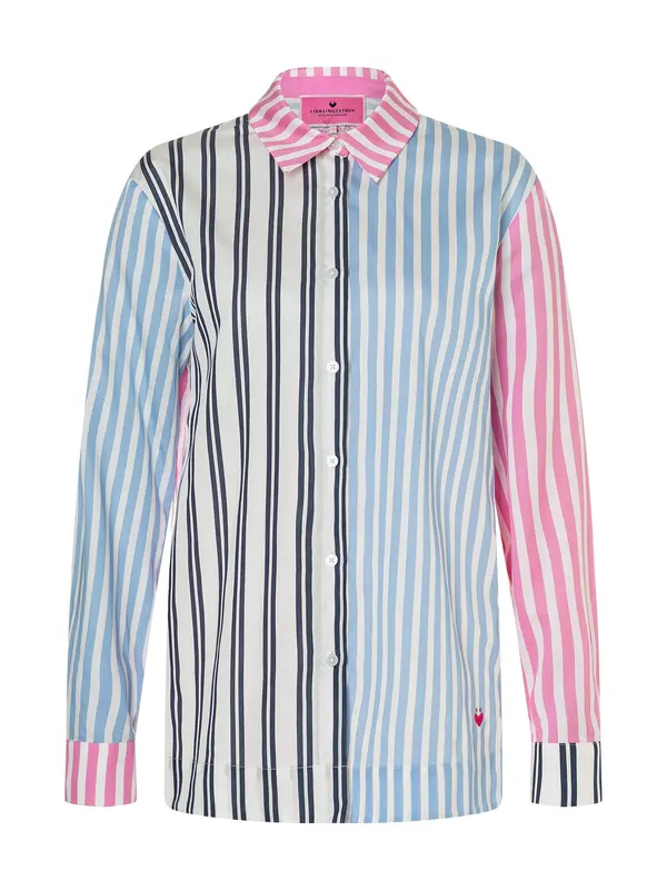 LIEBLINGSSTÜCK LIEBLINGSSTÜCK Bluza 'EdmiraL'  mornarsko plava / nebesko plava / svijetloroza / bijela