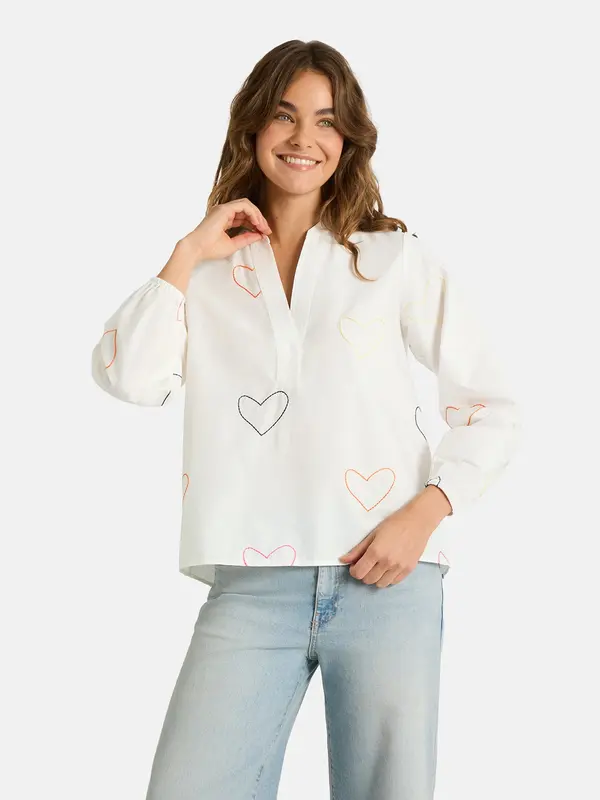 LIEBLINGSSTÜCK LIEBLINGSSTÜCK Bluza 'EnricaL'  plava / roza / bijela
