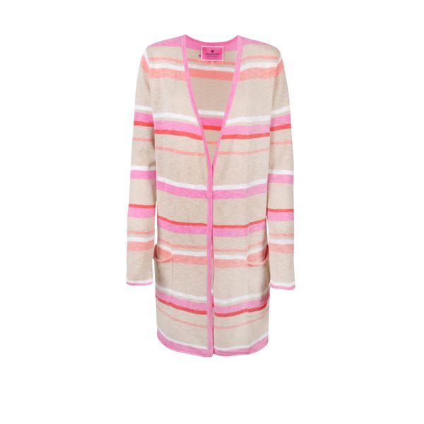 LIEBLINGSSTÜCK LIEBLINGSSTÜCK Kardigan 'Sina'  bež / svijetloroza / svijetlocrvena / bijela