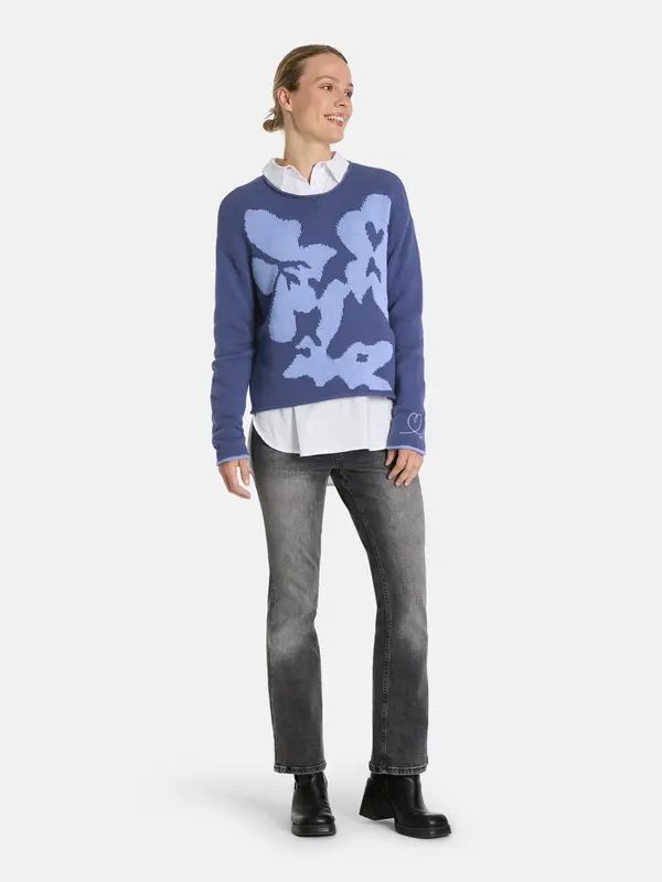 LIEBLINGSSTÜCK LIEBLINGSSTÜCK Pulover 'Sarai'  svijetloplava / tamno plava