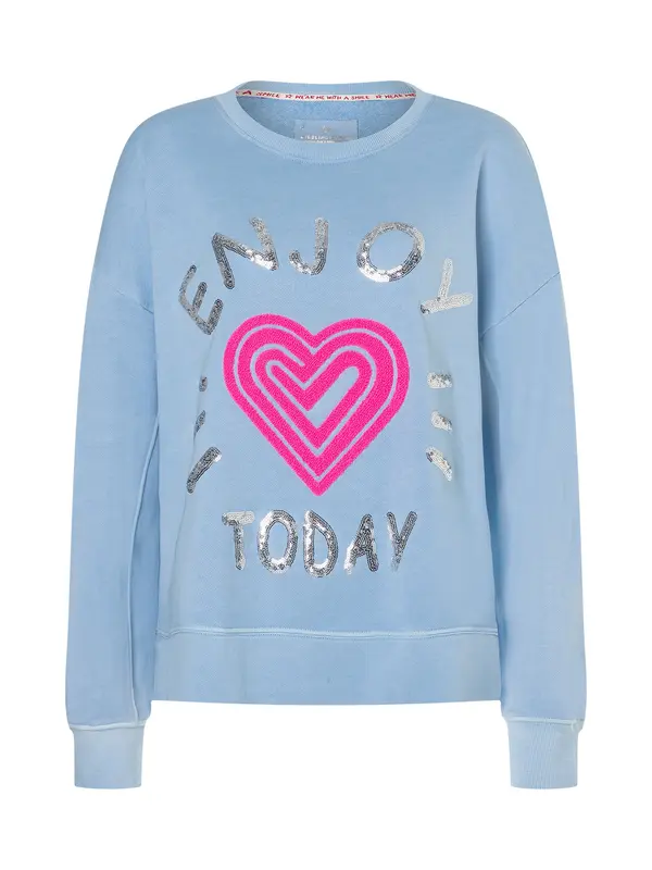 LIEBLINGSSTÜCK LIEBLINGSSTÜCK Sweater majica 'BibiL'  plava / roza / srebro