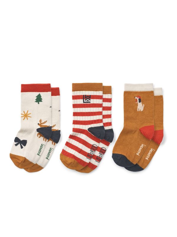 Liewood Liewood Čarape 'Silas'  mornarsko plava / višnja / crvena / prljavo bijela