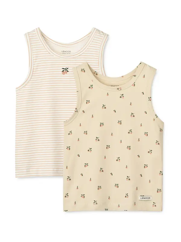 Liewood Liewood Potkošulja 'Faris'  bež / tamno zelena / breskva / bijela