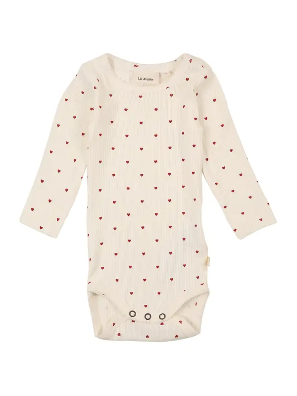 Lil'Atelier Lil'Atelier Dječji bodi 'NBFGAGO'  karmin crvena / prljavo bijela