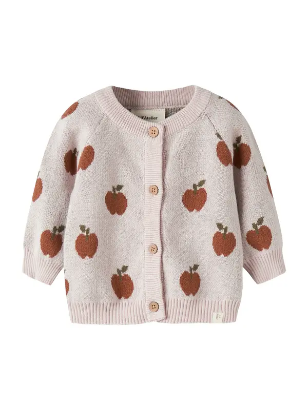 Lil'Atelier Lil'Atelier Kardigan 'NBFLulio'  smeđa / maslinasta / pastelno ljubičasta