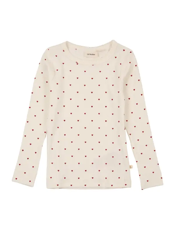 Lil'Atelier Lil'Atelier Majica 'NMFGago'  tamno crvena / bijela