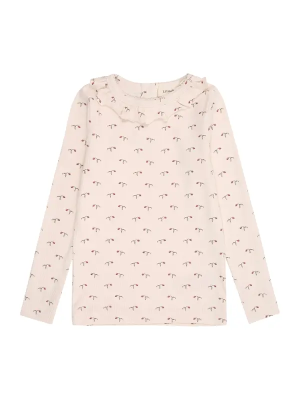 Lil'Atelier Lil'Atelier Majica 'NMFGago'  tamno zelena / pastelno ljubičasta / prljavo roza