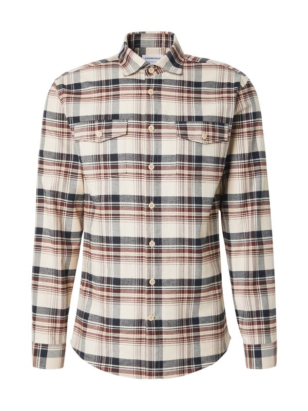 Lindbergh Lindbergh Košulja  bež / tamno crvena / crna