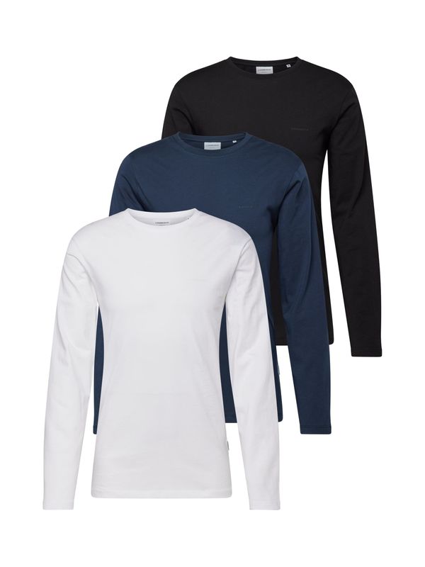 Lindbergh Lindbergh Majica  mornarsko plava / crna / bijela