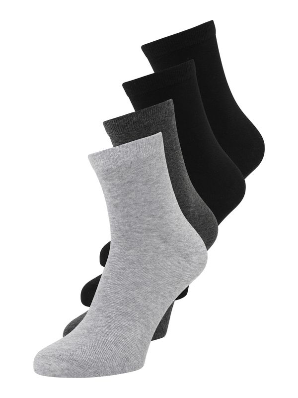 Lindex Lindex Čarape  antracit siva / siva melange / crna