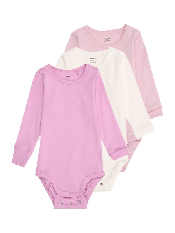 Lindex Lindex Dječji bodi  orhideja bijela / roza / bijela