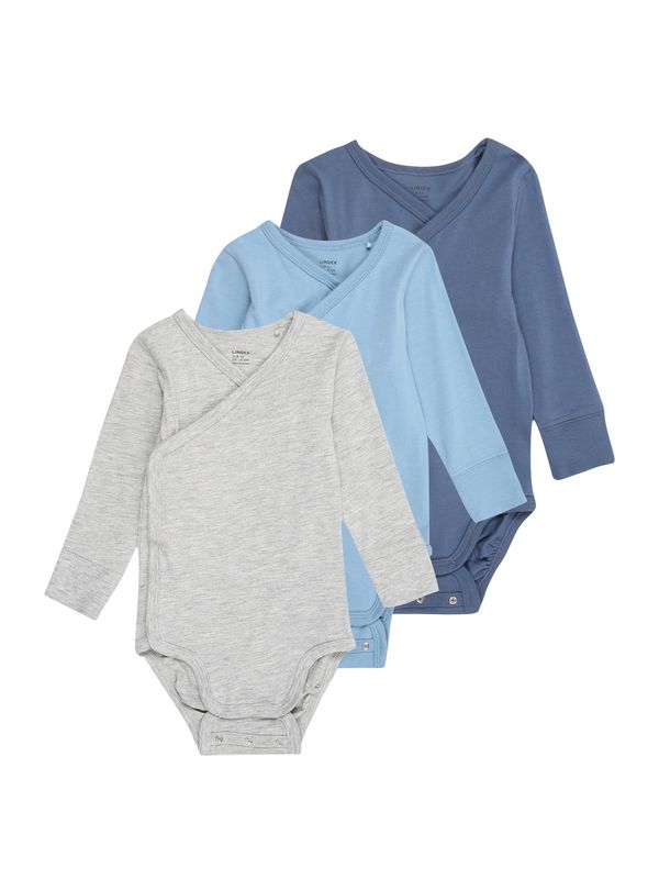 Lindex Lindex Dječji bodi  safirno plava / svijetloplava / siva melange