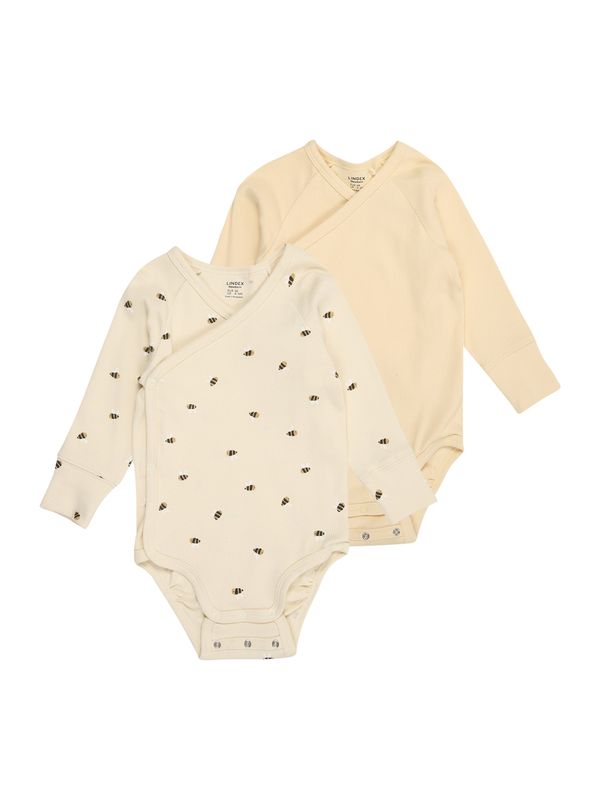 Lindex Lindex Dječji bodi  svijetložuta / crna / bijela