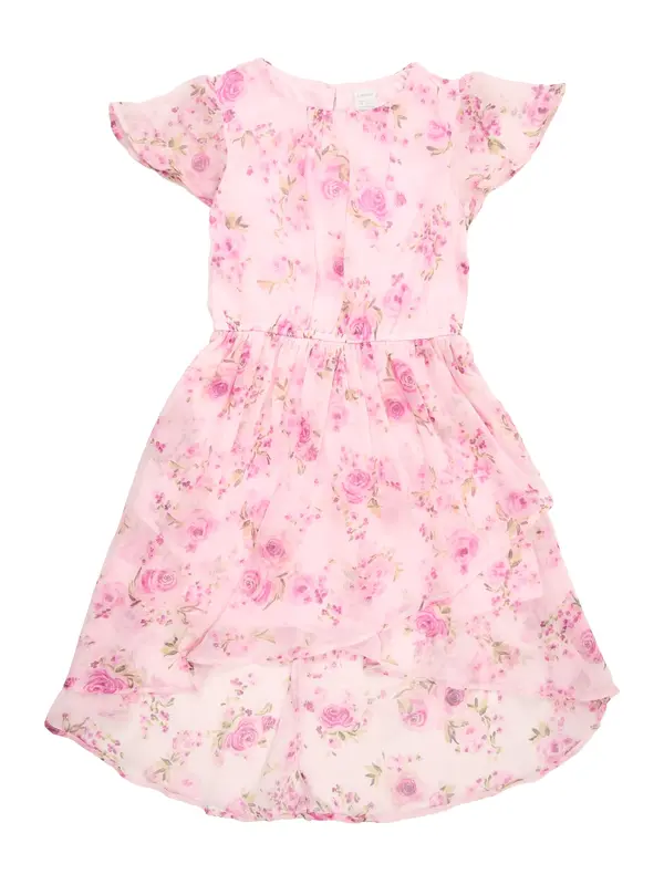 Lindex Lindex Haljina  kivi zelena / roza / svijetloroza