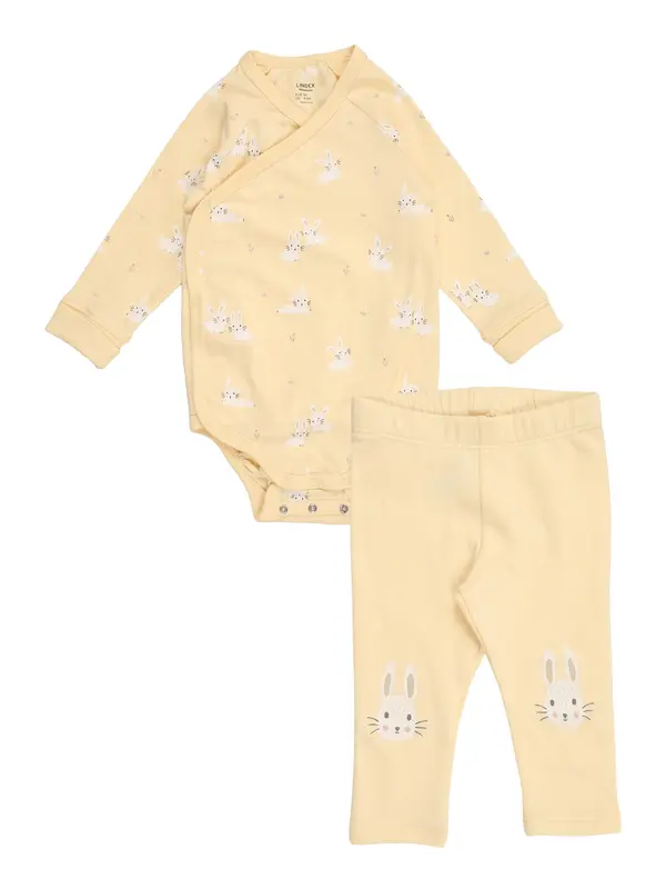 Lindex Lindex Komplet  svijetložuta / siva / bijela