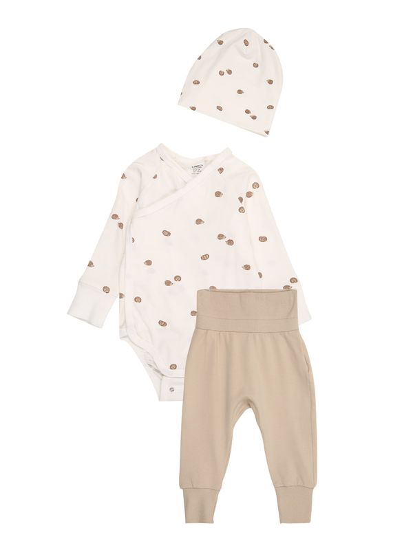 Lindex Lindex Komplet  tamno bež / bijela